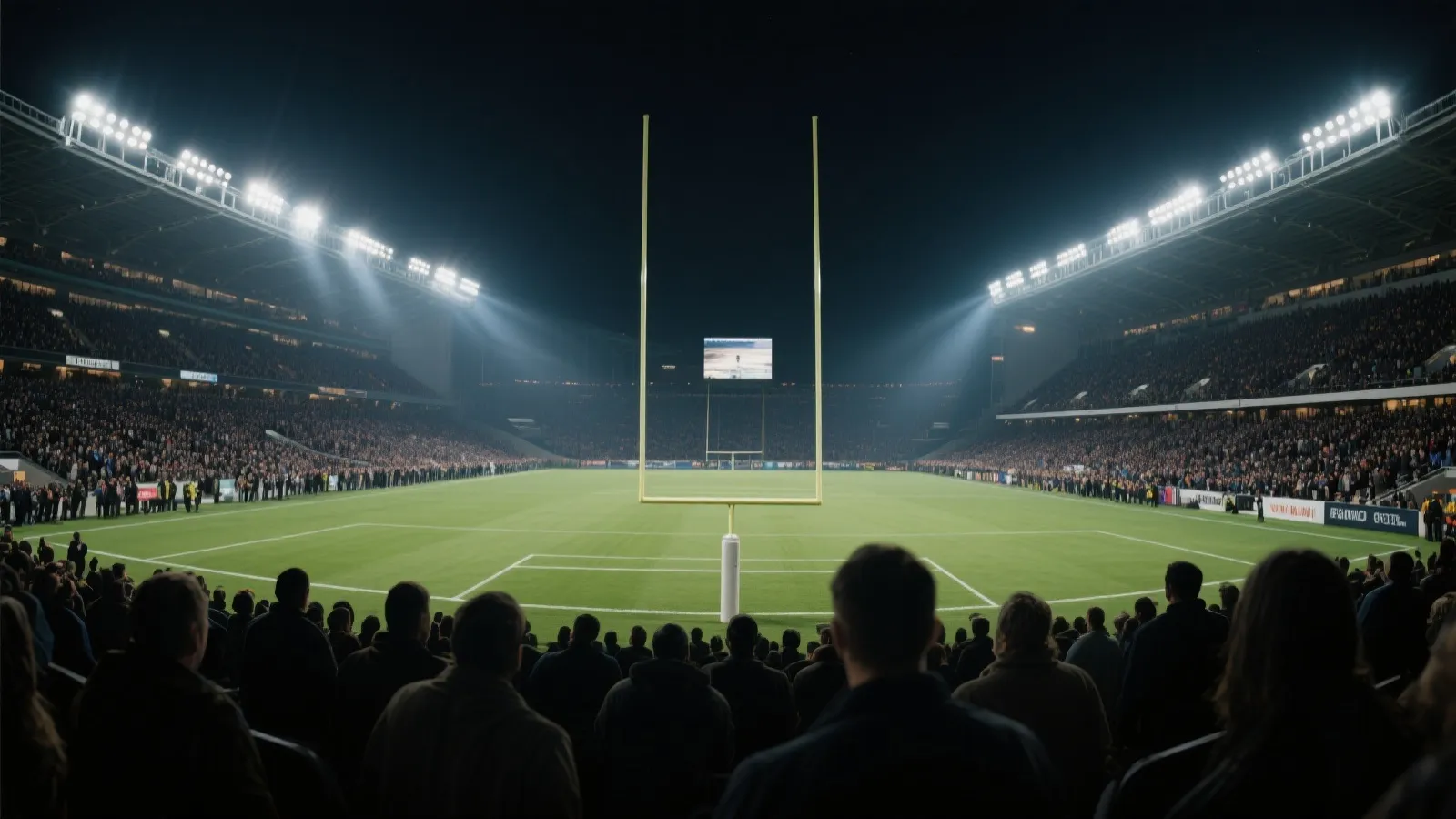 球场全景与夜色灯光